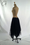 Marc Le Bihan lace embroidered skirt 2596 series plant dyeing France MLB-2596-HEILS black lace embroidery